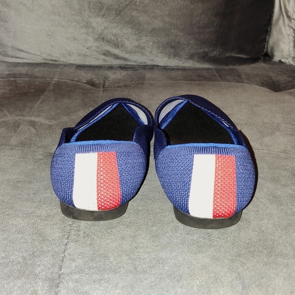 NWOT ROTHY'S NEON STRIPE POINTED TOE BLUE LOAFERS SIZE 5.5 - Picture 4 of 8